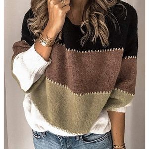 Crewneck long sleeve color lock sweater NWOT